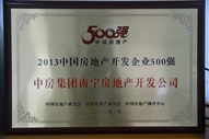 A4、2013中國房地產(chǎn)開發(fā)企業(yè)500強